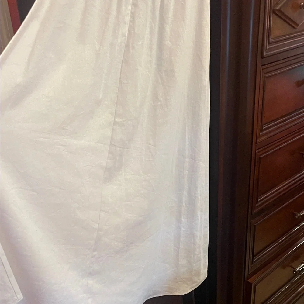 Elegant White Linen Women's Skirt - Picture 8 of 8